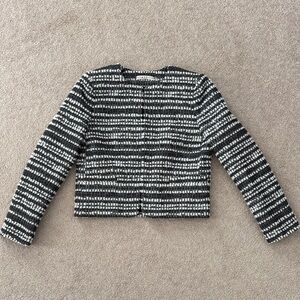 Alice + Olivia Black and White Textured Jacket